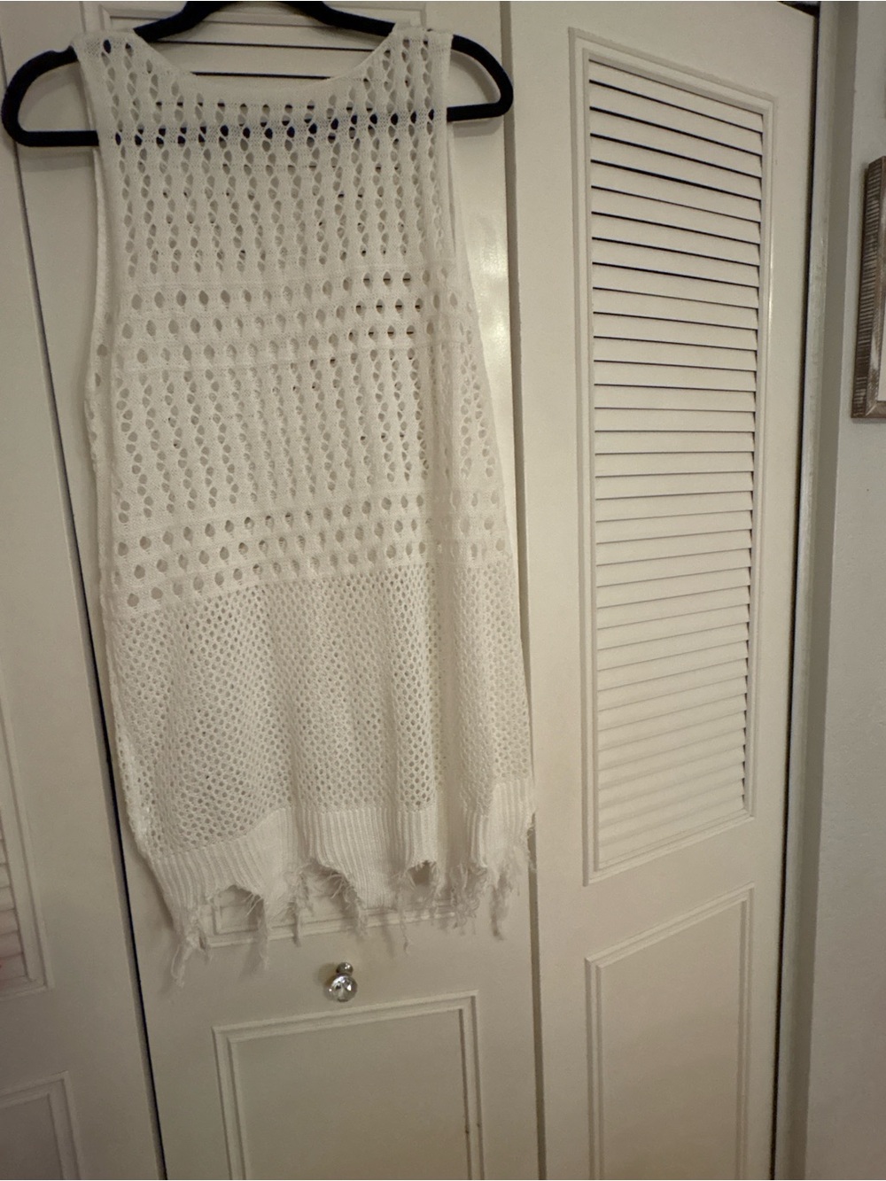 SHEIN White Crochet Swim Coverup